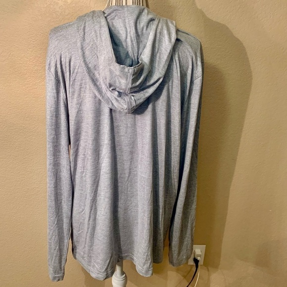 NWT Gaiam Hooded Top Large Grey Long Sleeved Hoodie Athletic Fitness Slim Fit - Picture 9 of 15